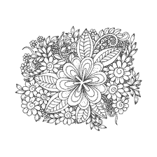 Colorir para adultos com padrões florais