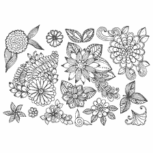 Colorir para adultos com flores