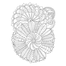 Colorir para adultos com padrões florais
