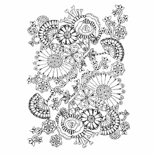 Colorir para adultos com flores e padrões